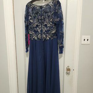 Blue Beaded Gown
